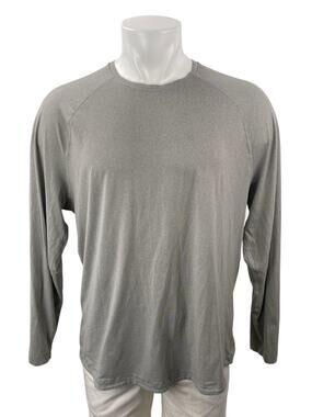 YPB Your Personal Best Men's Gray Long Sleeve Crew Neck T Shirt Tee Top Size XL